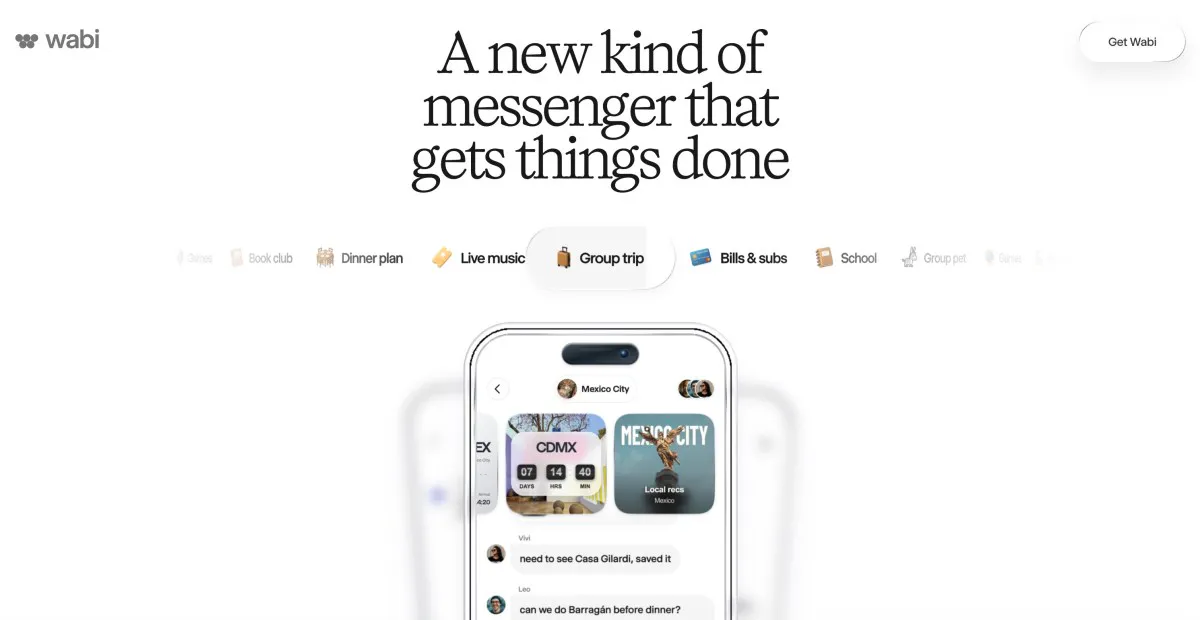 Illustration of a smartphone displaying an AI chat interface and mini app icons