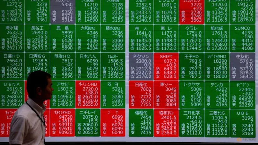 Financial market screens displaying stock indices, currency rates and crude oil prices