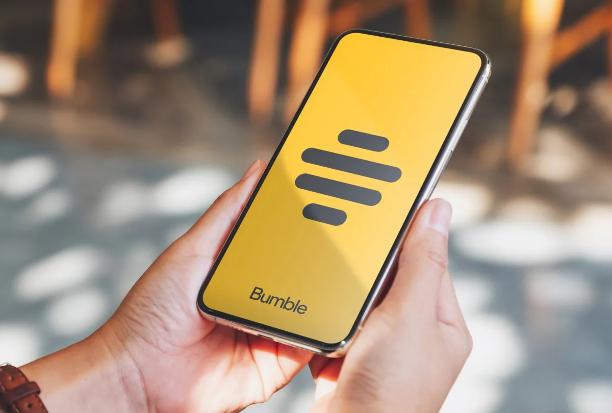Smartphone displaying a dating app interface